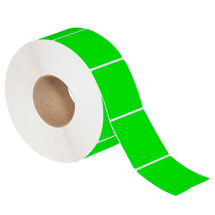 2 x 3" Fluorescent Green Thermal Transfer Labels